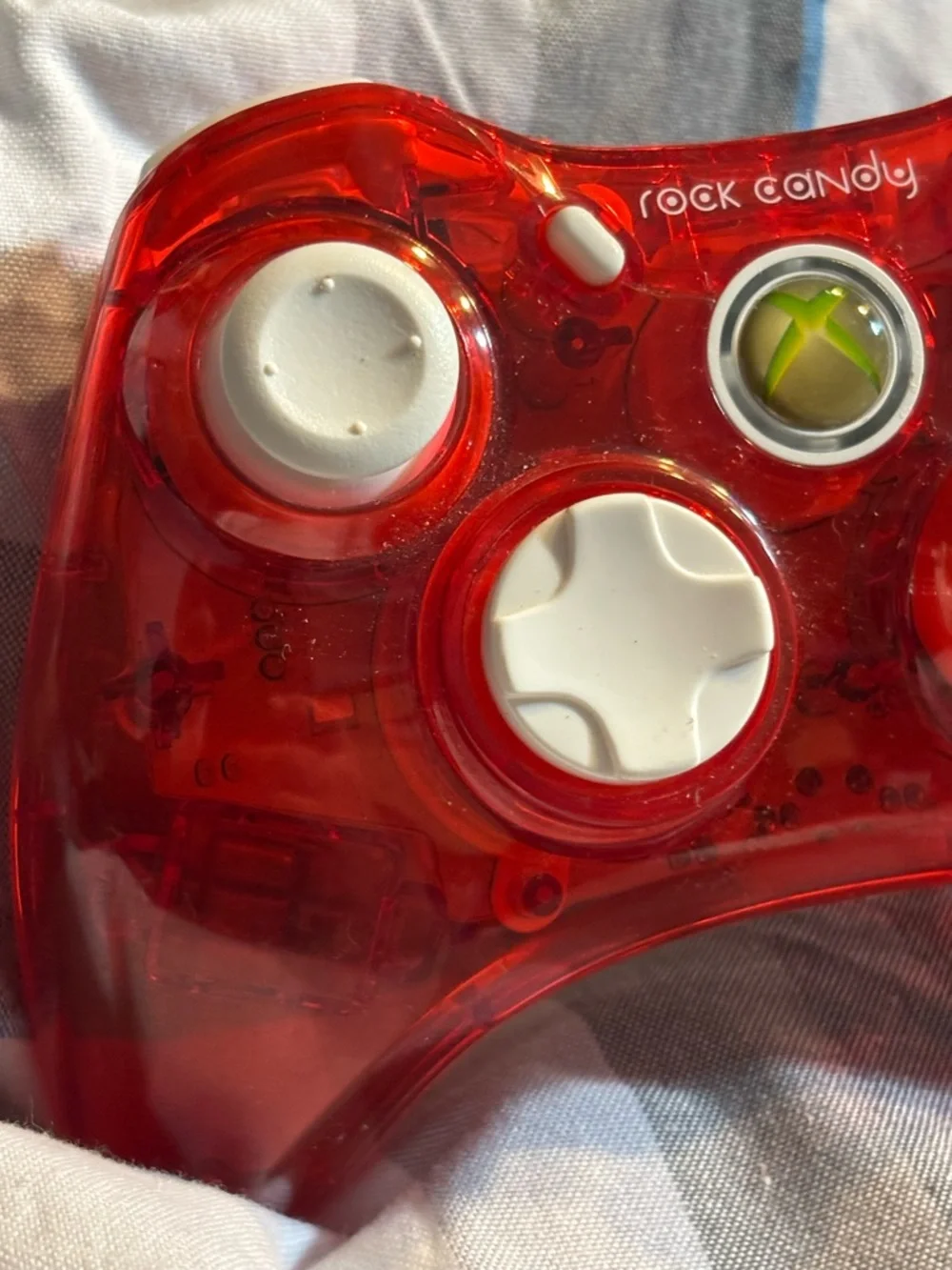 Rock & Candy Red Translucent Wireless Controller with White Accents